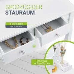 Juskys Schminktisch Julia - Frisiertisch Mit Spiegel, Hocker & 4 Schubladen - Weiß - Mädchen Kinder 8 Juskys Schminktisch Julia - Frisiertisch Mit Spiegel, Hocker & 4 Schubladen - Weiß - Mädchen Kinder -Netto 8600348200 58626405 prod 003