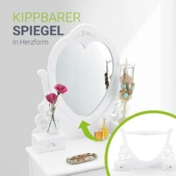 Juskys Schminktisch Julia - Frisiertisch Mit Spiegel, Hocker & 4 Schubladen - Weiß - Mädchen Kinder 10 Juskys Schminktisch Julia - Frisiertisch Mit Spiegel, Hocker & 4 Schubladen - Weiß - Mädchen Kinder -Netto 8600348200 58626405 prod 005