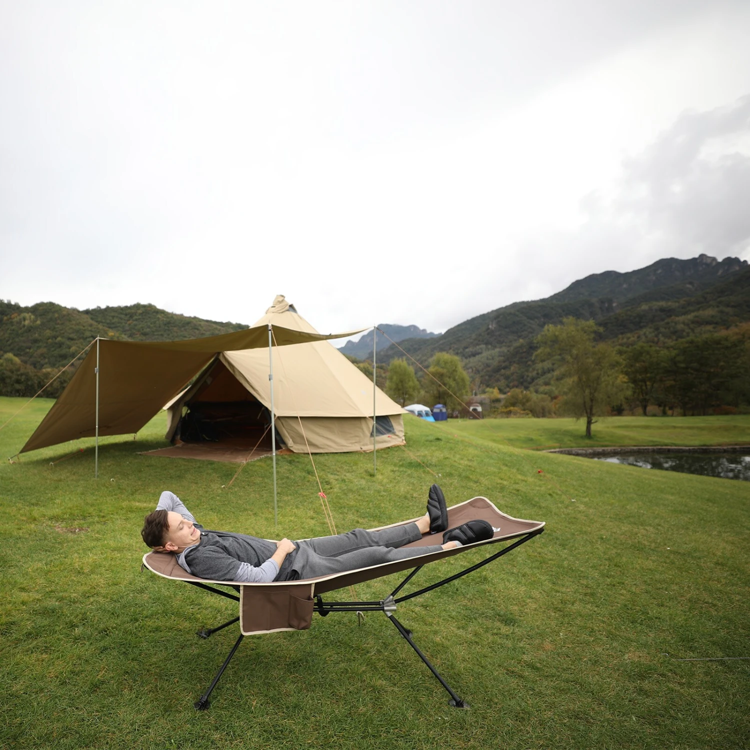 KINGCAMP Khan Plus Tarp Sonnen Segel Camping Wind Schutz Vorzelt Plane Baumwolle 3 KINGCAMP Khan Plus Tarp Sonnen Segel Camping Wind Schutz Vorzelt Plane Baumwolle – Bild 3