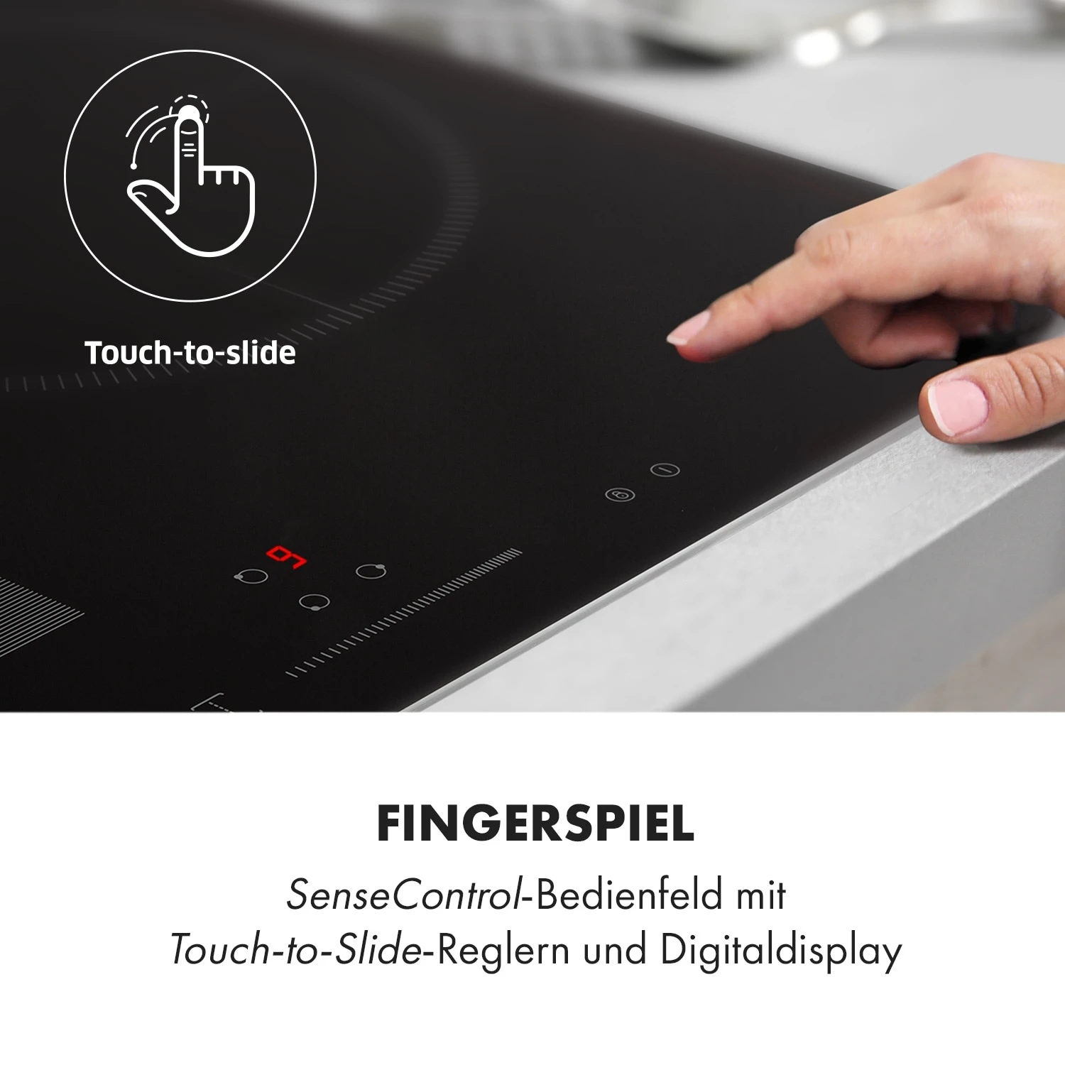Delicatessa 3 Flex Induktionskochfeld 3 Zonen 6600W Flexzone Schwarz 6 Delicatessa 3 Flex Induktionskochfeld 3 Zonen 6600W Flexzone Schwarz – Bild 6
