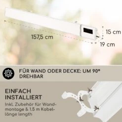 Cosmic Beam Smart 24 Infrarot-Heizstrahler 2400W App-Steuerung Fernbedienung 9 Cosmic Beam Smart 24 Infrarot-Heizstrahler 2400W App-Steuerung Fernbedienung -Netto 8600359300 12879 prod 004