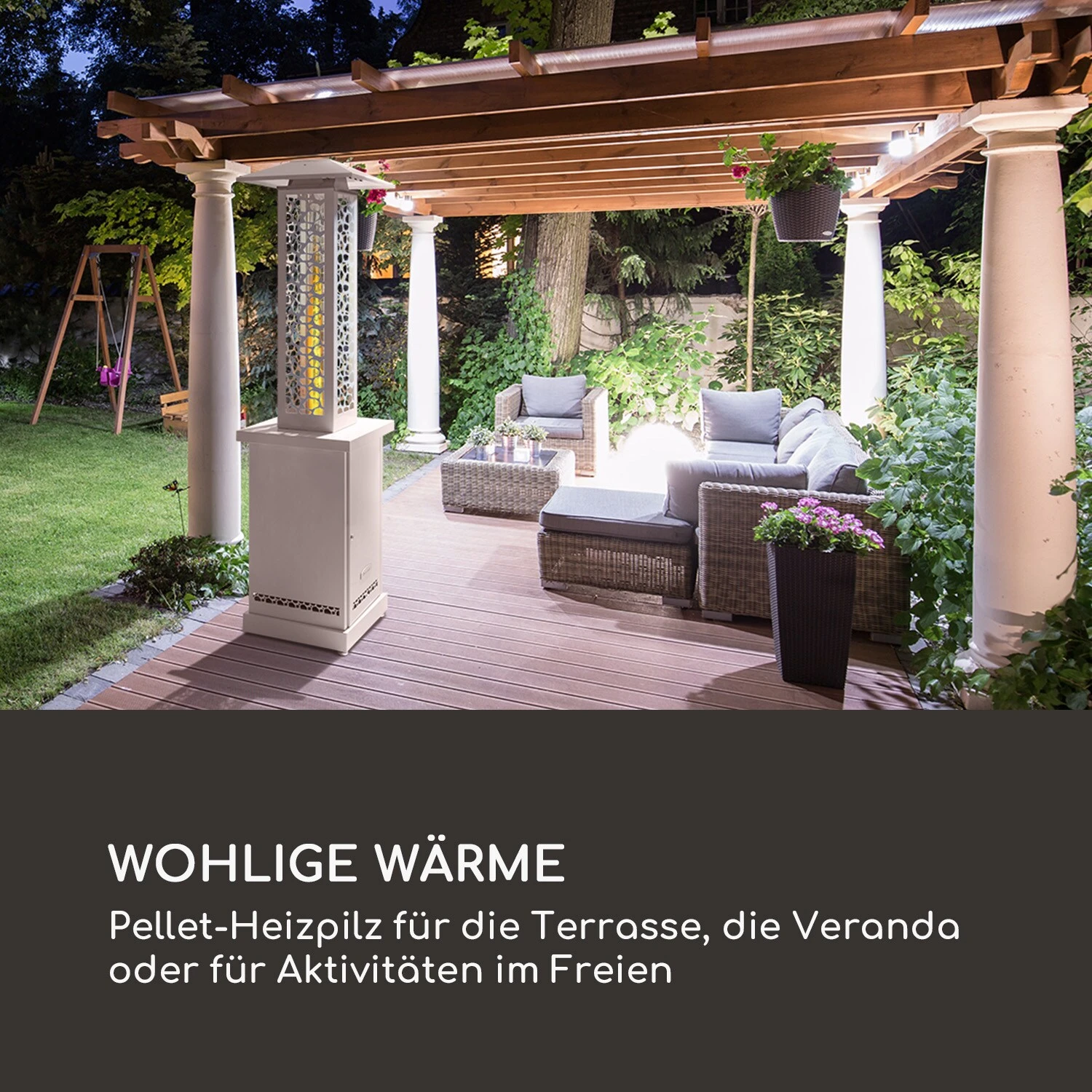 Heat Hunter Pellet-Terrassenheizer 12,2 KW Mobil Edelstahl 2 Heat Hunter Pellet-Terrassenheizer 12,2 KW Mobil Edelstahl – Bild 2