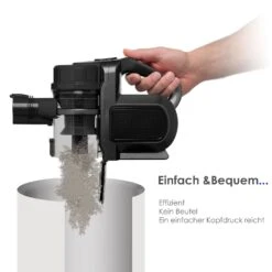 KESSER® 2in1 Zyklon Akku Staubsauger Handstaubsauger | Beutel- Kabelloser | Betriebszeit Bis 55 Min | Elektrobürste | Lithium-Ionen Akku | Decken- Bodenreinigung, | Wandhalterung | -Netto 8600364700 19495 prod 005