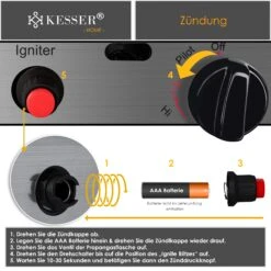 KESSER® Heizstrahler Pyramide Für Terrasse Terrassenheizer Gas 12,5 KW Gasheizstrahler Gasheizer , Wärmestrahler, Heizgerät, Inkl. Schutzhülle , Mit Gasschlauch Druckminderer , Wärmeabzug Edelstahl 8 KESSER® Heizstrahler Pyramide Für Terrasse Terrassenheizer Gas 12,5 KW Gasheizstrahler Gasheizer , Wärmestrahler, Heizgerät, Inkl. Schutzhülle , Mit Gasschlauch Druckminderer , Wärmeabzug Edelstahl -Netto 8600364700 21125 prod 003