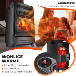 KESSER® Gasheizer Gasheizofen Heizstrahler 3,4 KW Gas Kamin Inkl. Gasdruckregler & Gasschlauch 2 Heizstufen Infrarot 3400W Gasheizstrahler Gasheizung Butan- Oder Propangasflaschen Bis 11kg Schwarz 8 KESSER® Gasheizer Gasheizofen Heizstrahler 3,4 KW Gas Kamin Inkl. Gasdruckregler & Gasschlauch 2 Heizstufen Infrarot 3400W Gasheizstrahler Gasheizung Butan- Oder Propangasflaschen Bis 11kg Schwarz -Netto 8600364700 22499 prod 003