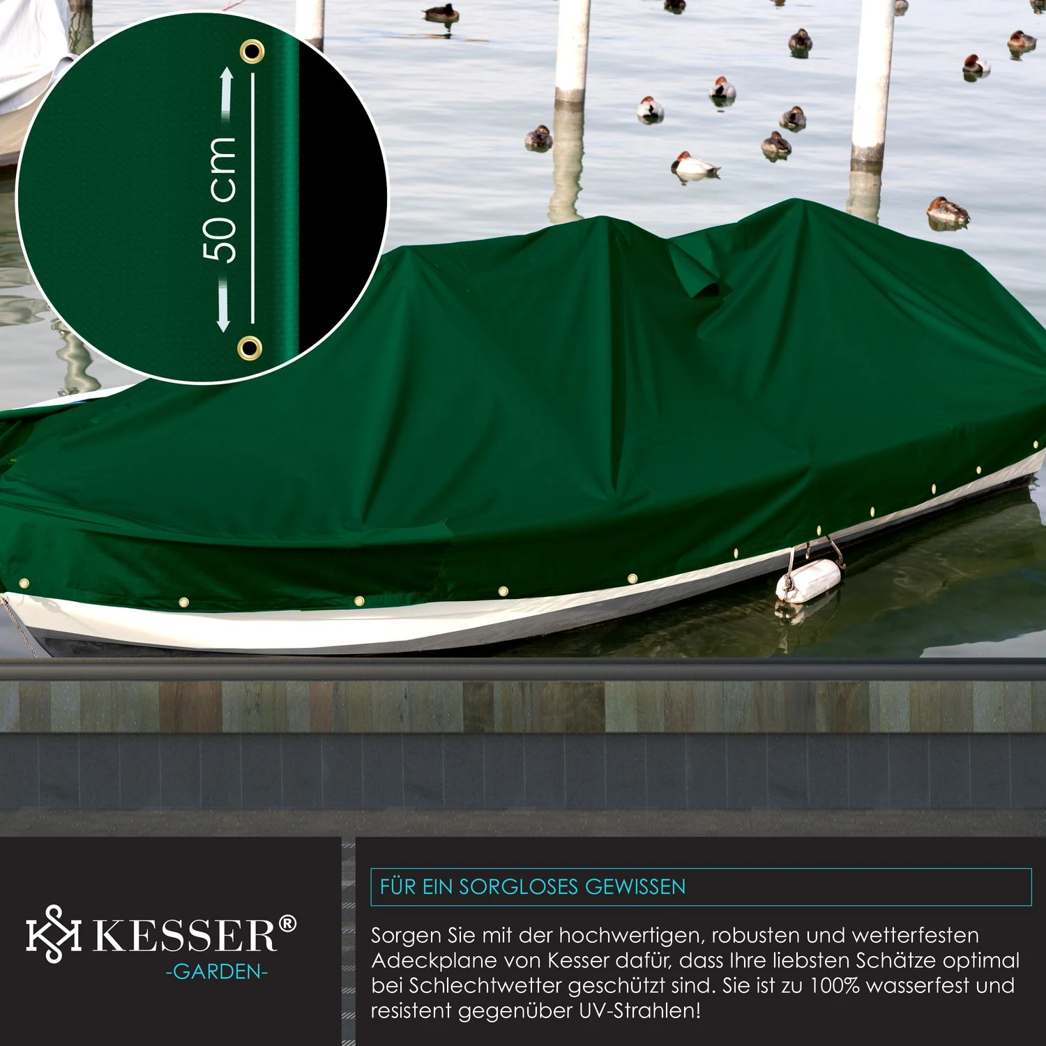 KESSER® Premium Abdeckplane Mit Ösen, 650 G/m² PVC Wasserdicht & Reißfest - Hochwertige Plane Universell Für LKW, Pool, Holz Gartenmöbel - Abdeckung, Schutzplane, Gewebeplane 5 KESSER® Premium Abdeckplane Mit Ösen, 650 G/m² PVC Wasserdicht & Reißfest - Hochwertige Plane Universell Für LKW, Pool, Holz Gartenmöbel - Abdeckung, Schutzplane, Gewebeplane – Bild 5