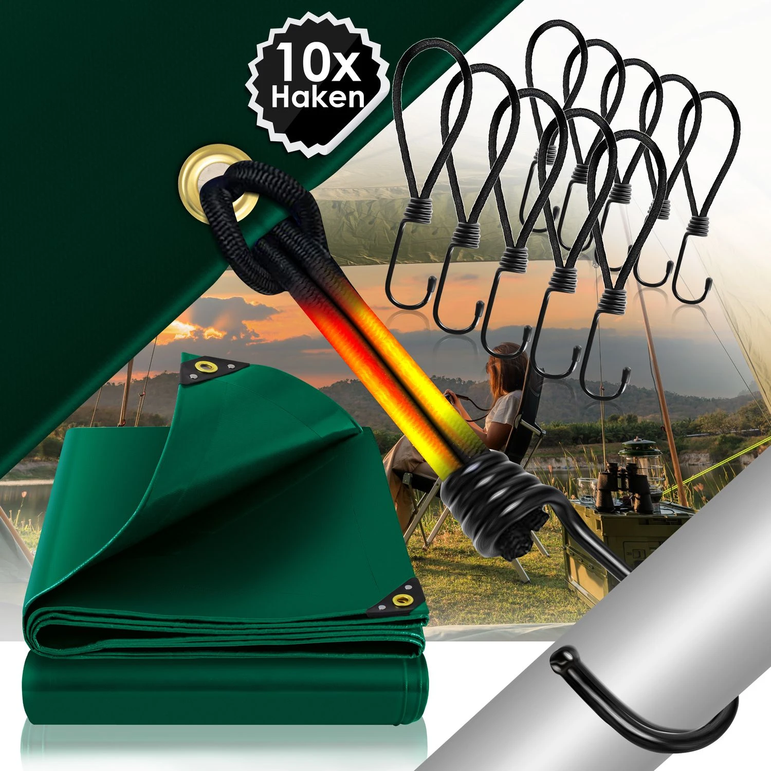 KESSER® Premium Abdeckplane Mit Ösen, 650 G/m² PVC Wasserdicht & Reißfest - Hochwertige Plane Universell Für LKW, Pool, Holz Gartenmöbel - Abdeckung, Schutzplane, Gewebeplane 6 KESSER® Premium Abdeckplane Mit Ösen, 650 G/m² PVC Wasserdicht & Reißfest - Hochwertige Plane Universell Für LKW, Pool, Holz Gartenmöbel - Abdeckung, Schutzplane, Gewebeplane – Bild 6