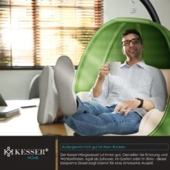 KESSER® Luxe Hängesessel Mit Gestell + Weicher Sitzkissen, Seitenpolsterung, Sitz- Und Rückenkissen Hängekorb Indoor & Outdoor, Garten Schaukel Korb Hängestuhl Stabiler Standfuß, Max. 150 Kg 10 KESSER® Luxe Hängesessel Mit Gestell + Weicher Sitzkissen, Seitenpolsterung, Sitz- Und Rückenkissen Hängekorb Indoor & Outdoor, Garten Schaukel Korb Hängestuhl Stabiler Standfuß, Max. 150 Kg -Netto 8600364700 23158 prod 005