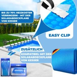 KESSER® Pool Aufroller Premium Aufrollsystem 3m - 5,70m | Mit Rädern | Für Solarplane | Mobiles Aufrollvorrichtung Für Poolplane & Abdeckung | Inkl. Bänder | Witterungsbeständiges Material 8 KESSER® Pool Aufroller Premium Aufrollsystem 3m - 5,70m | Mit Rädern | Für Solarplane | Mobiles Aufrollvorrichtung Für Poolplane & Abdeckung | Inkl. Bänder | Witterungsbeständiges Material -Netto 8600364700 23437 prod 003