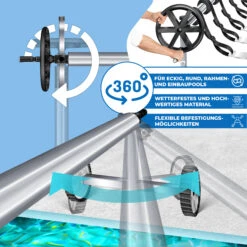 KESSER® Pool Aufroller Premium Aufrollsystem 3m - 5,70m | Mit Rädern | Für Solarplane | Mobiles Aufrollvorrichtung Für Poolplane & Abdeckung | Inkl. Bänder | Witterungsbeständiges Material 9 KESSER® Pool Aufroller Premium Aufrollsystem 3m - 5,70m | Mit Rädern | Für Solarplane | Mobiles Aufrollvorrichtung Für Poolplane & Abdeckung | Inkl. Bänder | Witterungsbeständiges Material -Netto 8600364700 23437 prod 004