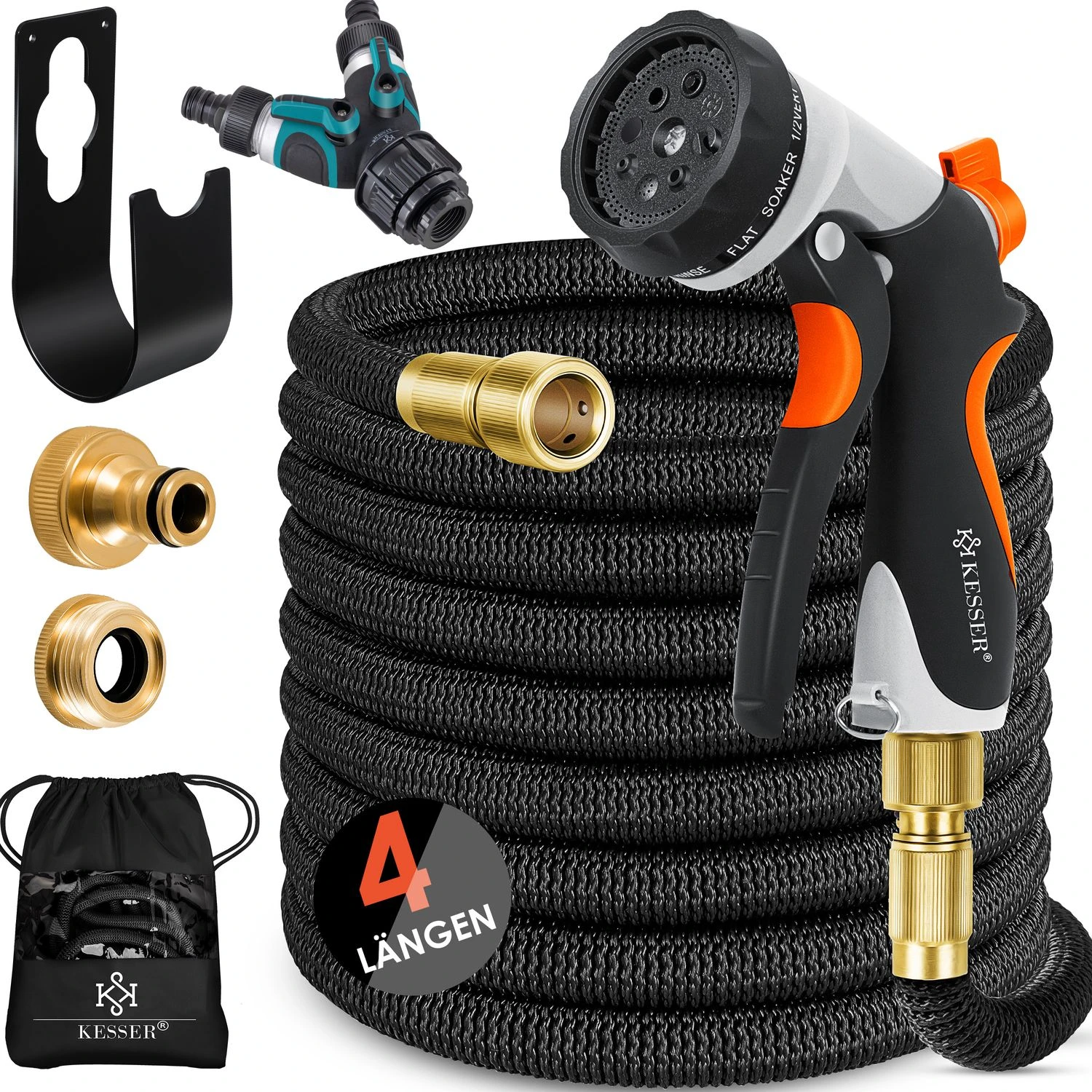 KESSER® Premium Gartenschlauch Flexibler Wasserschlauch Dehnbarer Flexischlauch 1 KESSER® Premium Gartenschlauch Flexibler Wasserschlauch Dehnbarer Flexischlauch