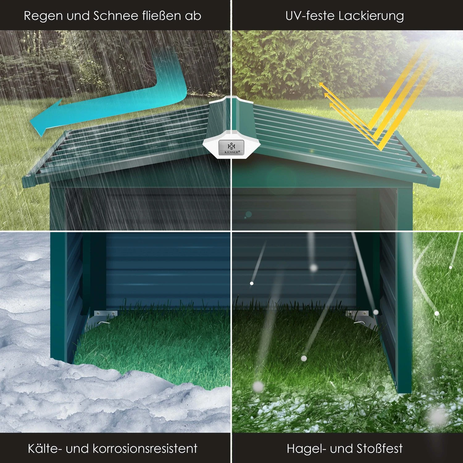 KESSER® Mähroboter Garage Mit Satteldach Dach Carport Überdachung Für Mähroboter Rasenmäher Rasenroboter Automower Garten Metall Witterungsbeständig Mährobotergarage Inkl. Montagematerial 4 KESSER® Mähroboter Garage Mit Satteldach Dach Carport Überdachung Für Mähroboter Rasenmäher Rasenroboter Automower Garten Metall Witterungsbeständig Mährobotergarage Inkl. Montagematerial – Bild 4