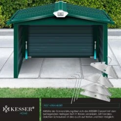 KESSER® Mähroboter Garage Mit Satteldach Dach Carport Überdachung Für Mähroboter Rasenmäher Rasenroboter Automower Garten Metall Witterungsbeständig Mährobotergarage Inkl. Montagematerial 11 KESSER® Mähroboter Garage Mit Satteldach Dach Carport Überdachung Für Mähroboter Rasenmäher Rasenroboter Automower Garten Metall Witterungsbeständig Mährobotergarage Inkl. Montagematerial -Netto 8600364700 23800 prod 006