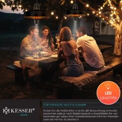 KESSER® Deckenheizstrahler Heizpilz Infrarot-Heizstrahler 2500W Terrassenstrahler Mit Fernbedienung Quarzstrahler | LED Licht | Decke | Infrarotstrahler | Mit Kette + Karabinerhaken Carbon-Heizelement 9 KESSER® Deckenheizstrahler Heizpilz Infrarot-Heizstrahler 2500W Terrassenstrahler Mit Fernbedienung Quarzstrahler | LED Licht | Decke | Infrarotstrahler | Mit Kette + Karabinerhaken Carbon-Heizelement -Netto 8600364700 24074 prod 004