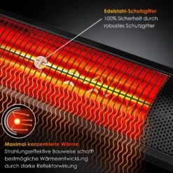 KESSER® Infrarot Heizstrahler 3000W IR-Gastro-Bar Inkl. LED Licht Terrassenstrahler Mit WiFi & Fernbedienung Inkl. Schutzhülle Infrarotstrahler Quarzstrahler Terrassenheizer Wand-Heizstrahler 9 KESSER® Infrarot Heizstrahler 3000W IR-Gastro-Bar Inkl. LED Licht Terrassenstrahler Mit WiFi & Fernbedienung Inkl. Schutzhülle Infrarotstrahler Quarzstrahler Terrassenheizer Wand-Heizstrahler -Netto 8600364700 24172 prod 004