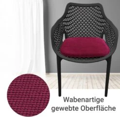Komfortable & Praktische Gel-Kissen 40x40 - Stuhlkissen Mit Modernem Memory-Schaumstoff - Gepolsterte Sitzkissen Out- Und Indoor Gartenkissen Stuhlauflage Rutschfest -Netto 8600366200 11933 prod 005