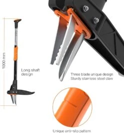 TACKLIFE GSW1A, Stehender Jäter, Verdickter Edelstahl Mit 3 Krallen Und Hochfesten Pedalen, Automatisches Federrücklaufgerät, Effizienter Jäter -Netto 8600367000 2365 prod 003