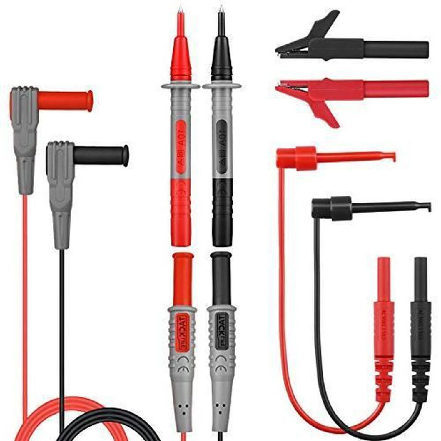 TACKLIFE METL04, 8-teiliges Messleitungs-Kit Mit Verlängerungs-Messklemmen, Krokodil-Messspitze Und Kolben-Mini-Haken 1 TACKLIFE METL04, 8-teiliges Messleitungs-Kit Mit Verlängerungs-Messklemmen, Krokodil-Messspitze Und Kolben-Mini-Haken