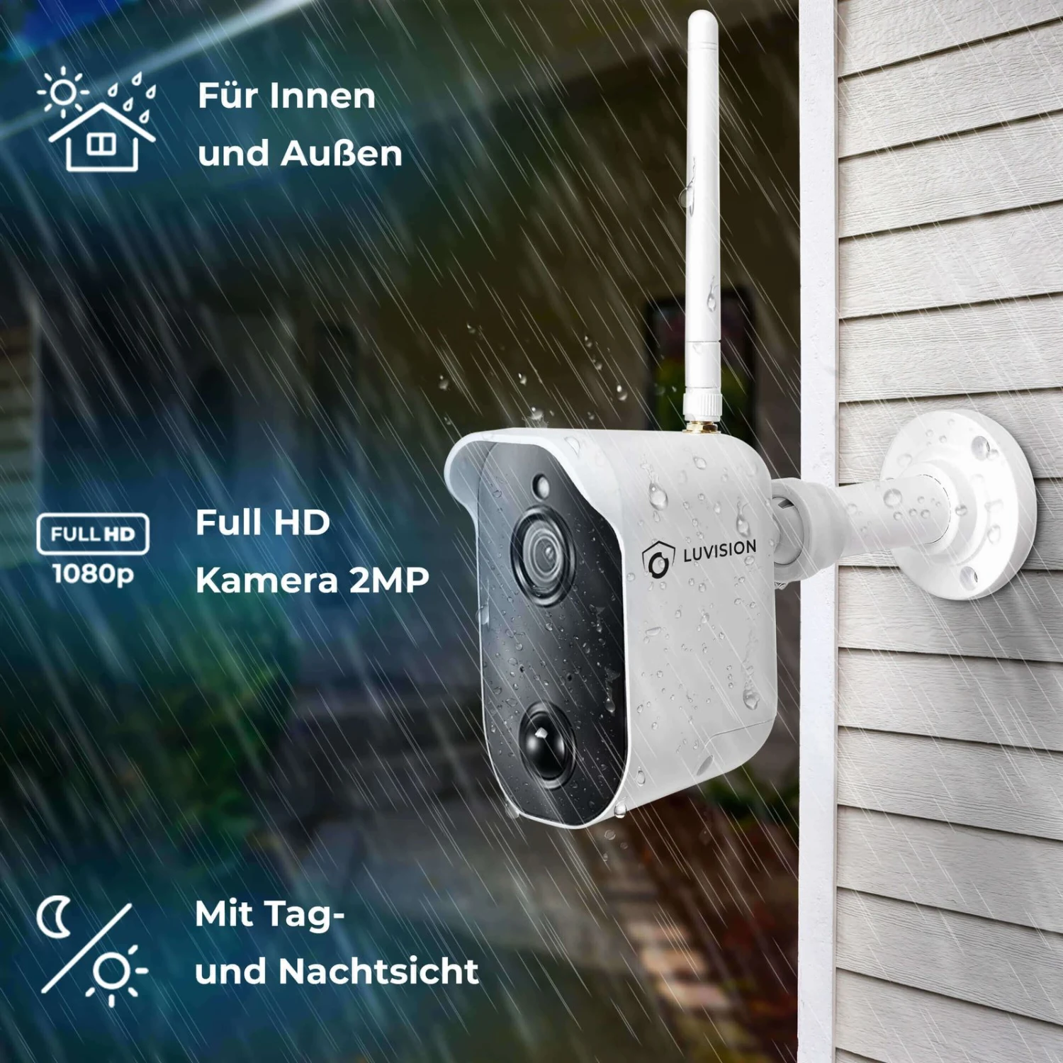 LUVISION Akku Funk Video Überwachungssystem Mit Batterie PIR Mikrofon Gegensprechfunktion Solar Flutlicht Kompatibel 3 LUVISION Akku Funk Video Überwachungssystem Mit Batterie PIR Mikrofon Gegensprechfunktion Solar Flutlicht Kompatibel – Bild 3